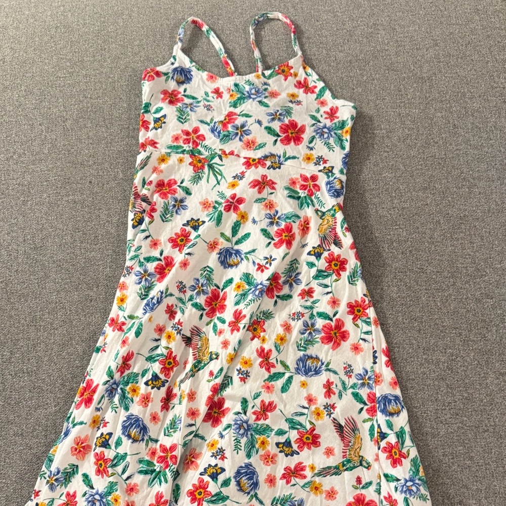 5/$15- Floral Kids Dress with Multicolor Design